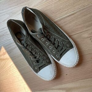 Jil Sander Navy Green Sneakers 39 EU